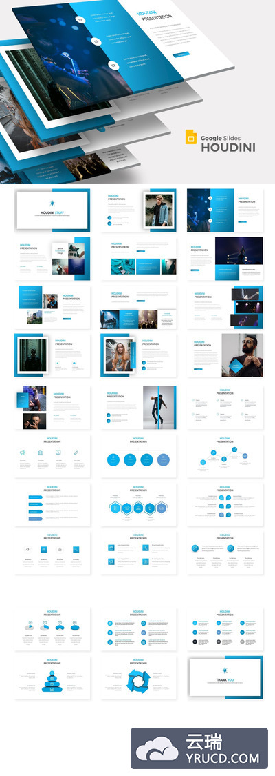 时尚高端简约Google Slide谷歌幻灯片powerpoint演示模板（pptx）