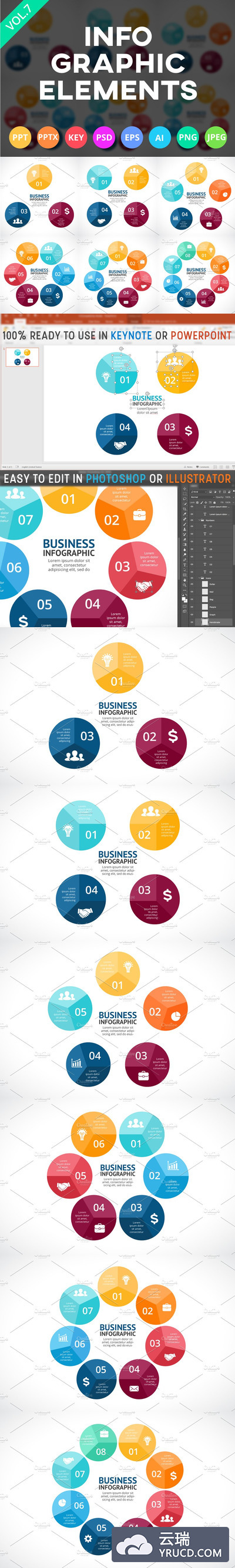 信息图表元素PPT模板 Infographic Elements Vol.6