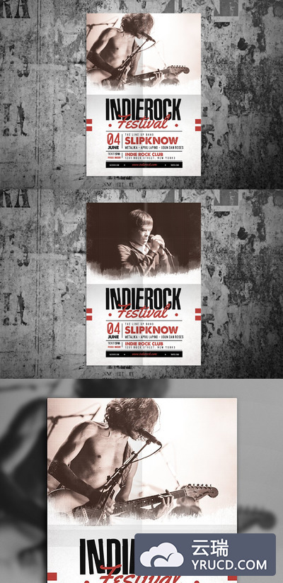 摇滚音乐海报模板 Indie Rock