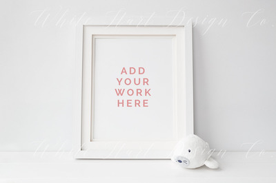 时尚的照片相框样机 Styled stock photo - Nursery frame