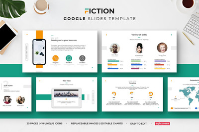 PPT | 现代简约高级Google Slide谷歌幻灯片powerpoint演示模板