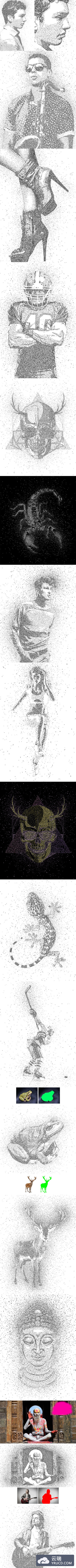 将图像一键转换成发散圆点效果的神奇photoshop动作