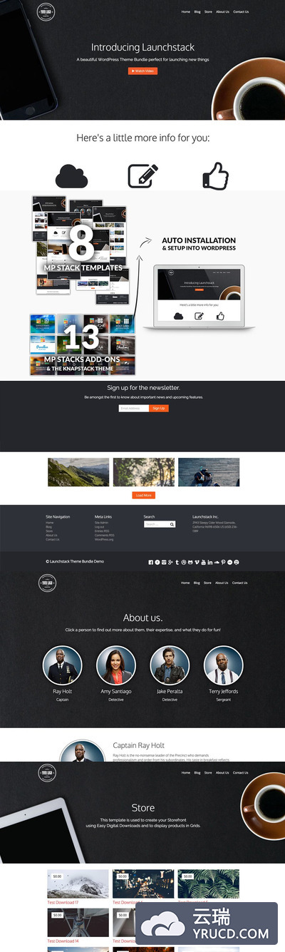 高端的网站主题模板 Launchstack Theme Bundle