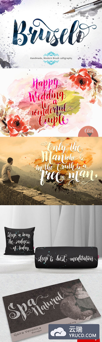 粗细有致的字体 Bruselo