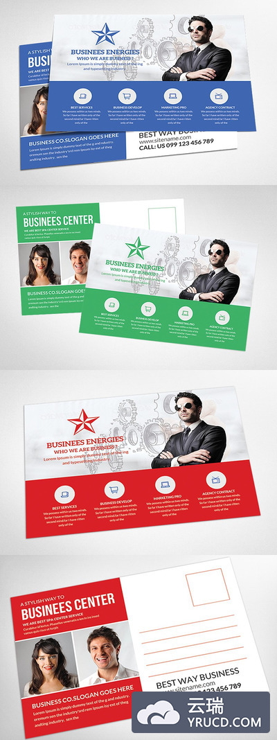 企业海报宣传模板 Corporate and Business Post Card