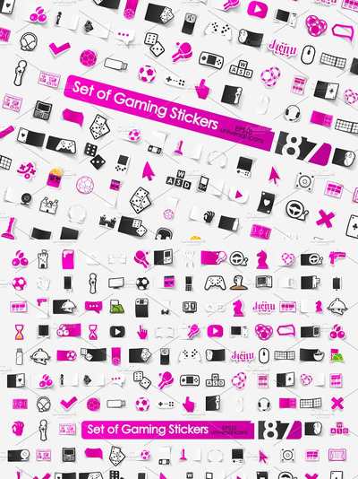 187个游戏手柄相关图标 187 GAME stickers