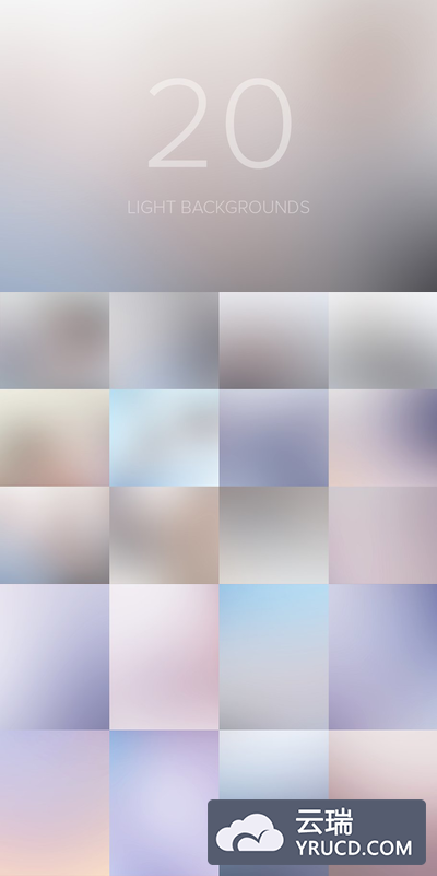 亮色的模糊背景纹理素材 Light Blurred Backgrounds