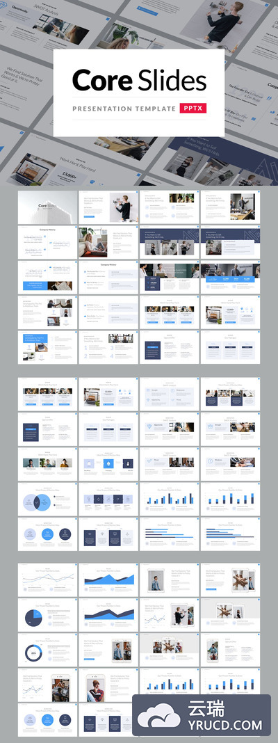 时尚高端多用途的简约北欧风格的高品质powerpoint幻灯片演示模板（pptx）