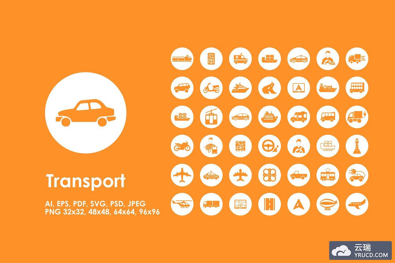 交通图标 Transport icons