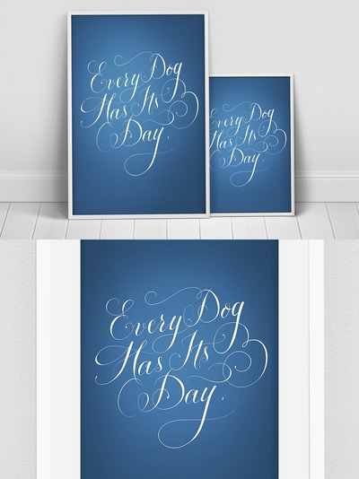 经典的海报模板 Vintage Poster - Motivational Qoute