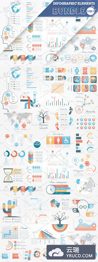 信息图表元素 Infographic Elements Bundle