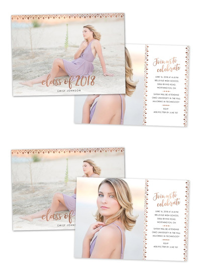 毕业宣传卡片模板 Graduation Announcement 2018 Senior