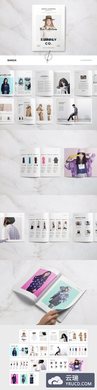 时尚杂志画册模板 Marzia Lookbook