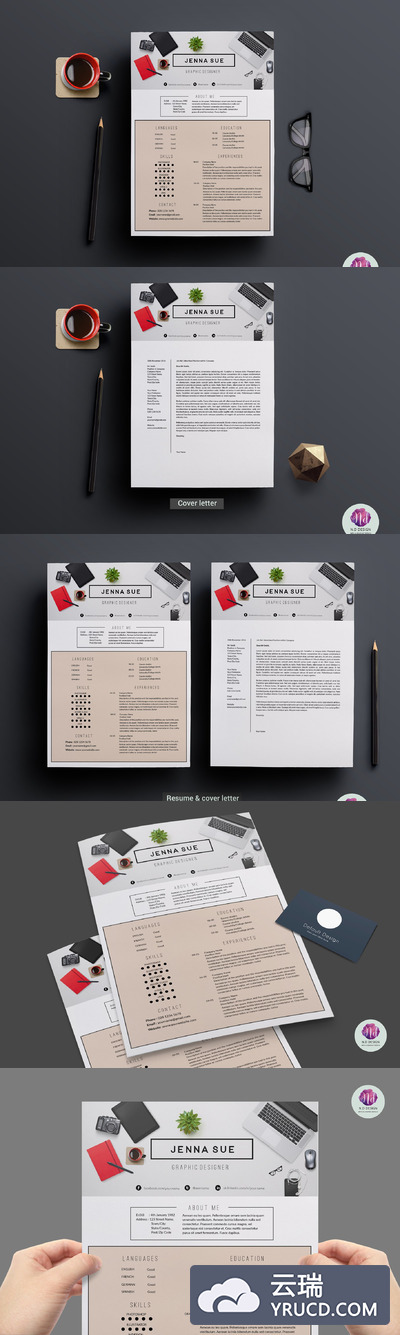 现代风格简历模板 Modern CV template