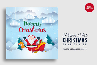 时尚简约新年圣诞节快乐广场矢量卡Vol.12