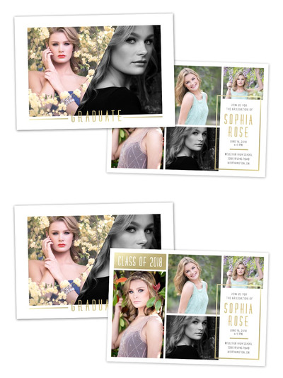 毕业公告卡片模板 Graduation Card Template 2018 Senior