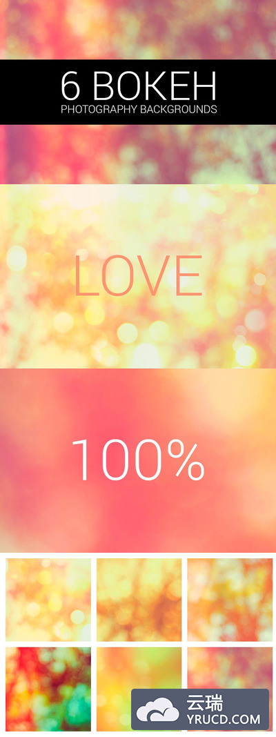 6个模糊散景背景纹理素材 Bokeh Pack 5