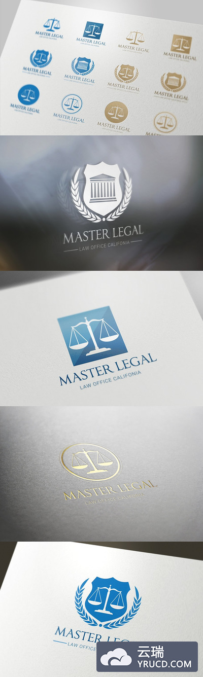 法律相关的logo模板 Lawyer Logo Set