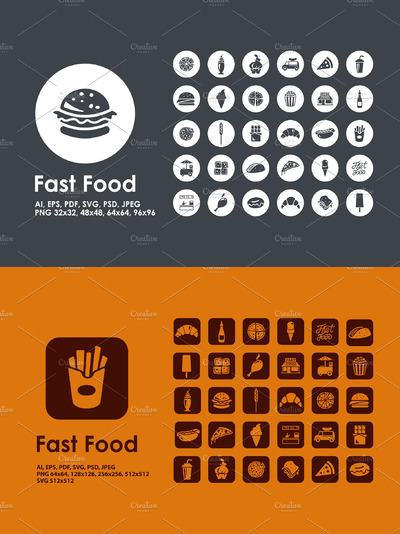 快餐食品图标 Fast Food icons