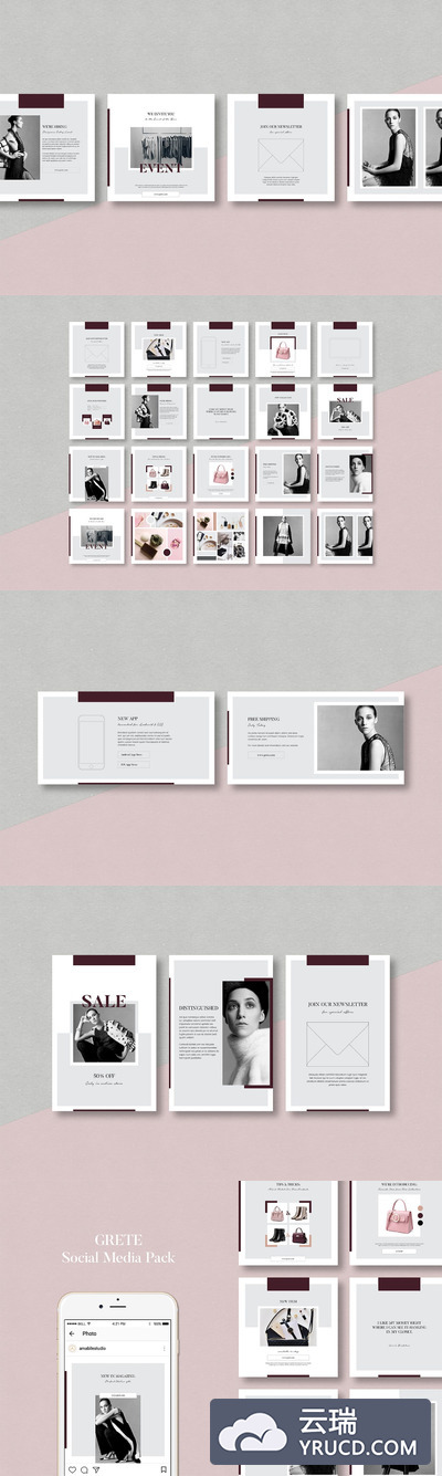 20种时尚高端优雅的多用途Instagram社交媒体banner海报设计模板