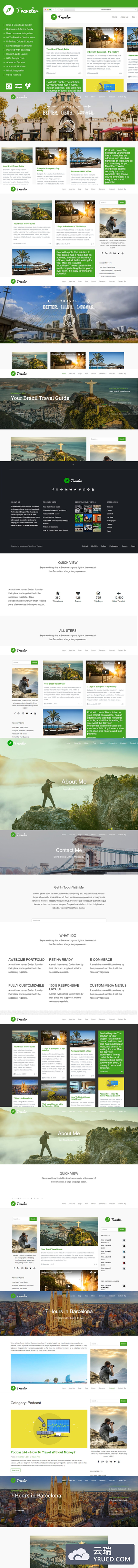 清新的WordPress博客主题模板 Blog WordPress Theme - Traveler