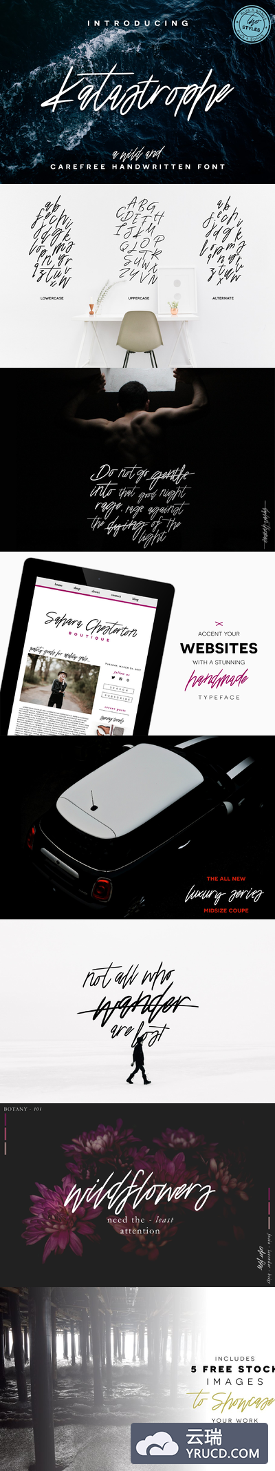 手写字体套装 Katastrophe Font + Bonus