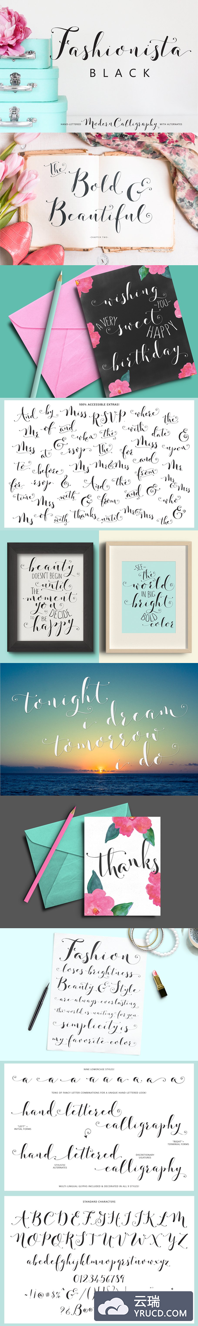 时尚达人黑字体 Fashionista Black