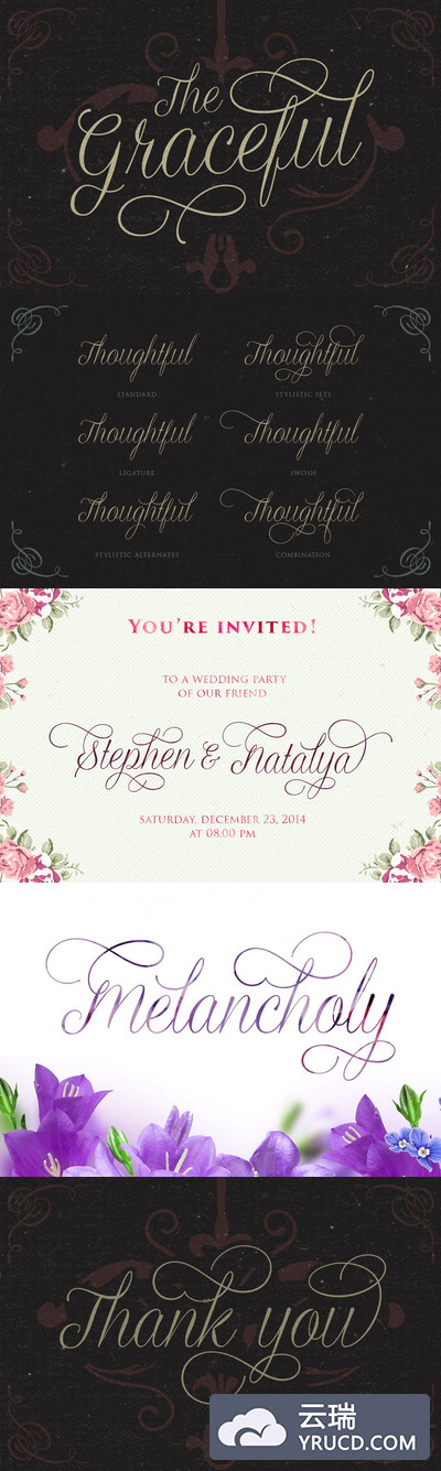 优美手写字体 Graceful