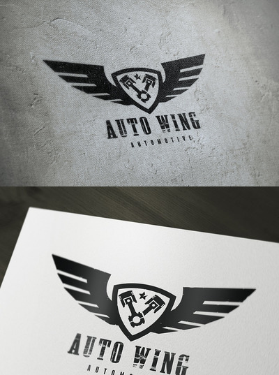 翅膀图形logo模板 Auto Wing