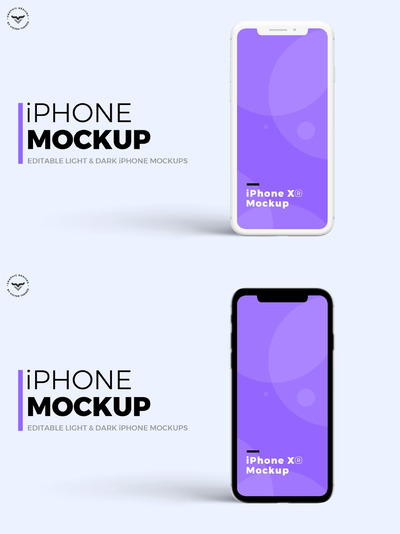 简约清新的iPhone XR样机UI展示模型mockups