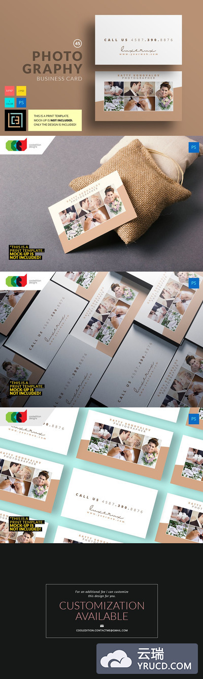 照片卡片模板 Photography - Business Card 45