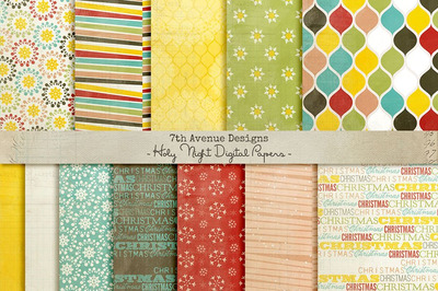节日背景纹理素材 Holy Night Digital Papers