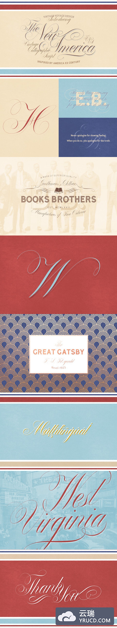 怀旧的手绘字体 The New America