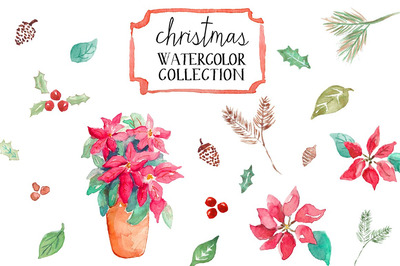 水彩圣诞节画 Watercolor Christmas