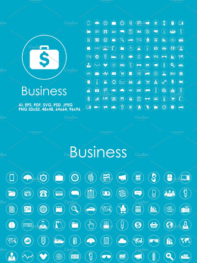 132个商业简单图标 132 Business simple icons