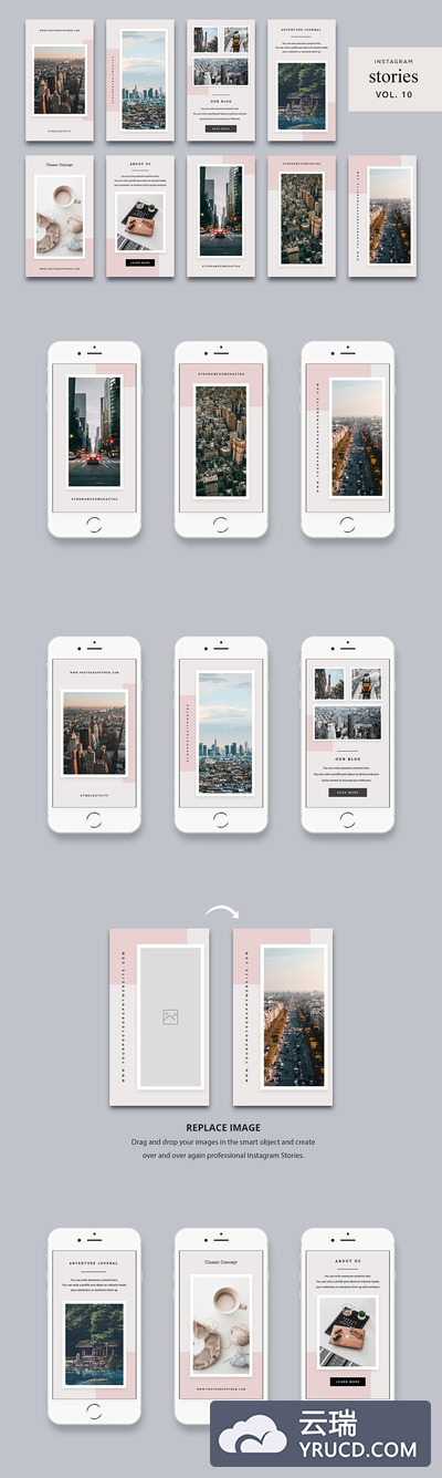 时尚高端简约优雅的Instagram社交媒体banner海报设计模板vol.10