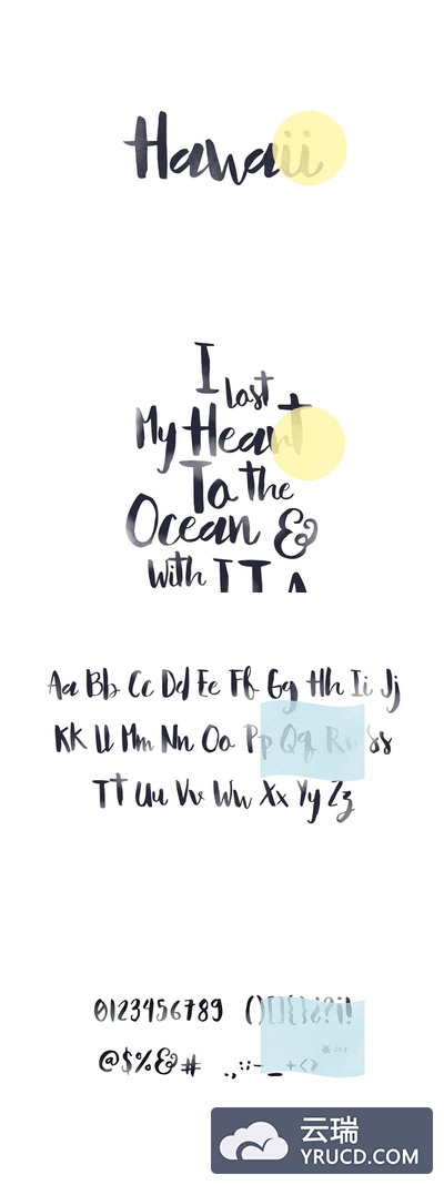 夏威夷风格的手绘字体 Hawaii — Script Font