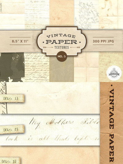 经典的纸张背景纹理素材 Vintage Paper Textures - No. 5