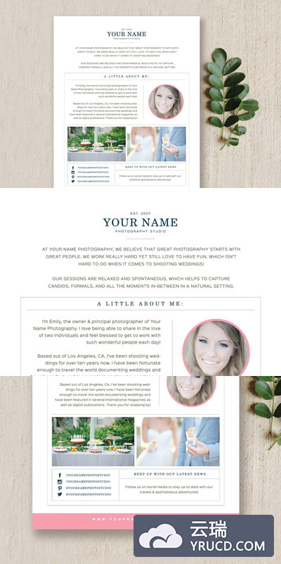 杂志风个人简历 About Me Page for Photographers