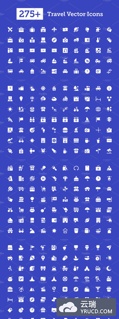 275+个旅行图标 275+ Travel Vector Icons