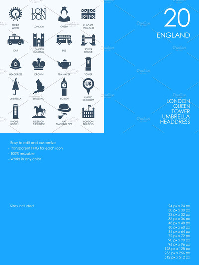 英格兰主题图标 England icons