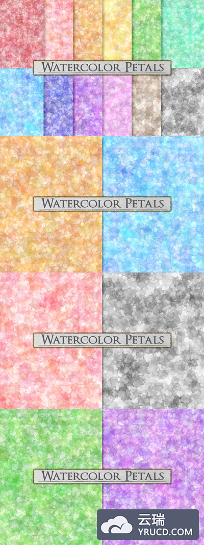柔和的水彩图案背景 Pastel Watercolor Pattern Background