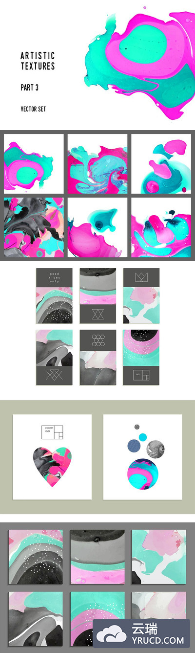 艺术背景纹理素材 Artistic textures. Part 3