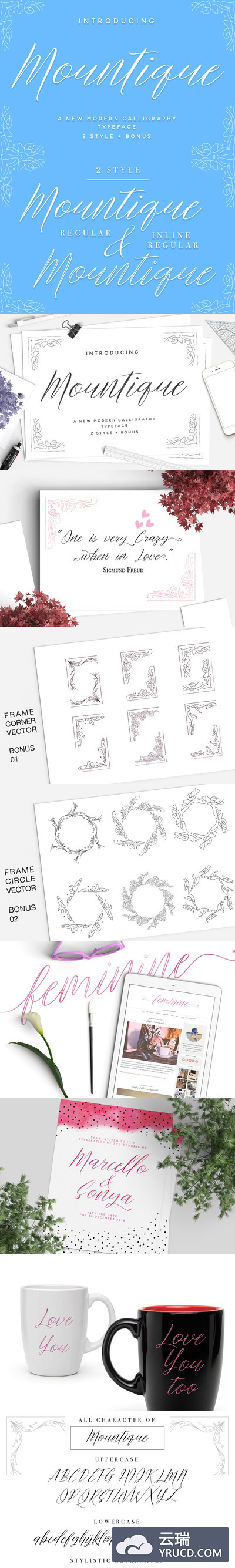 疯狂手绘字体 Mountique Typeface