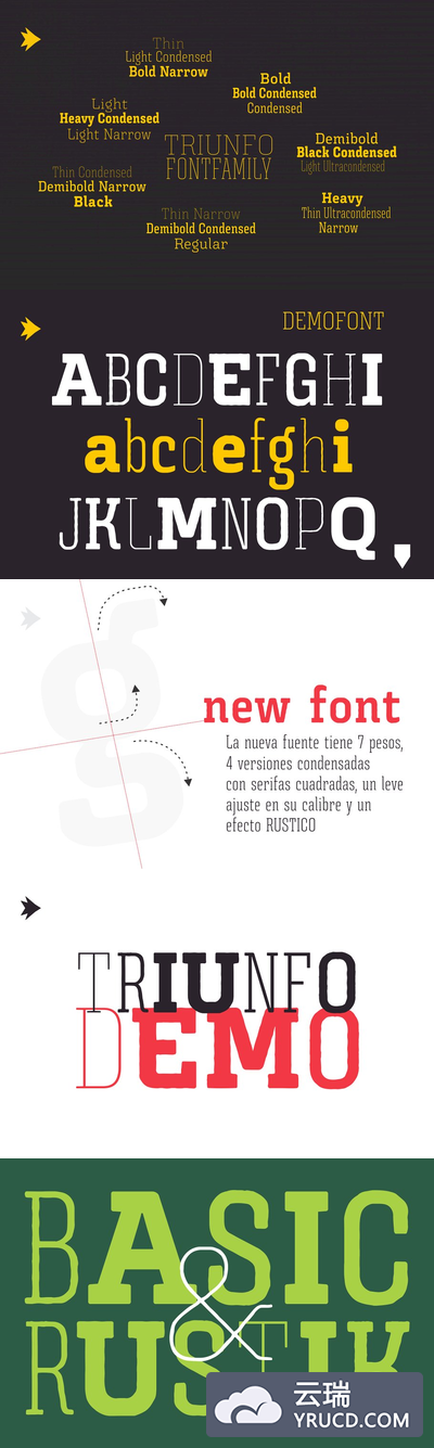 特里温富风格字体 TriunfoFontFamily