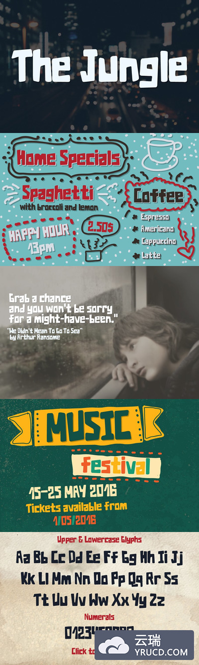 丛林都市字体 The Jungle - urban typeface