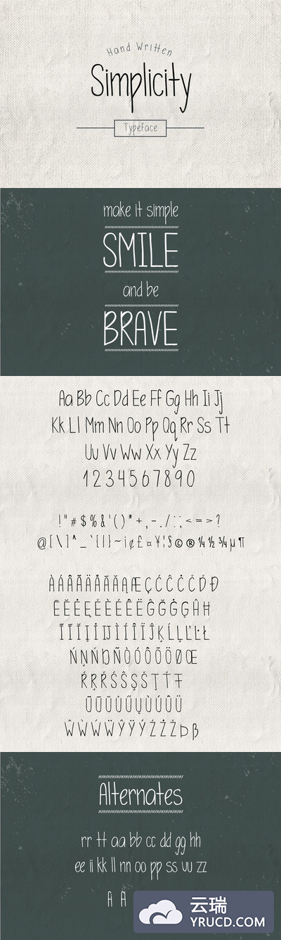 简单的手绘字体 Simplicity Hand Written Typeface