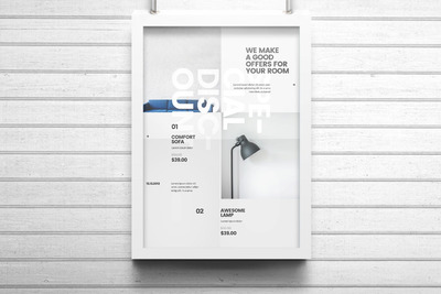 时尚高端北欧风格海报宣传单DM设计模板