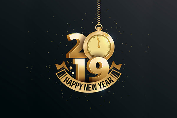 时尚高端3D立体2019倒计时新年圣诞节banner海报宣传单DM设计模板