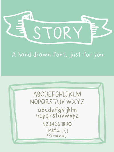 故事风格字体 Story Typeface